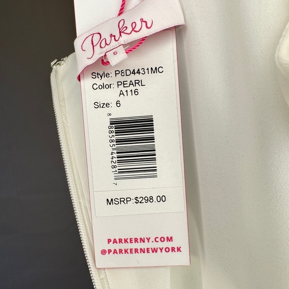 NWT Parker Kristie White Ruffle Dress - Picture 9 of 9